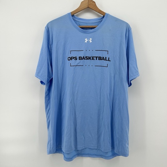 Under Armour Other - Under Armour Team Tech OPS Basketball Shirt Mens Blue Performance Athleisure NWT